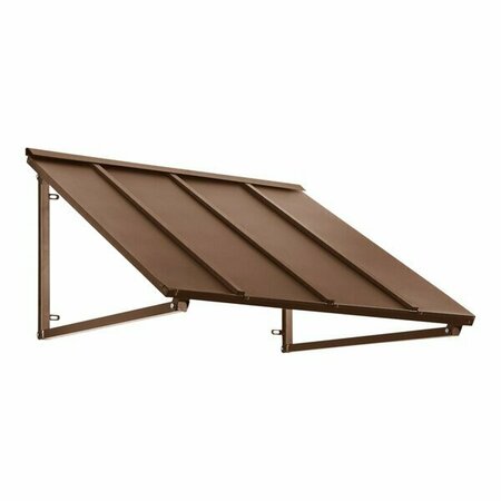 AWNTECH Houstonian 3' x 2' Copper Heavy-Duty Metal Standing Seam Awning 237H223COP